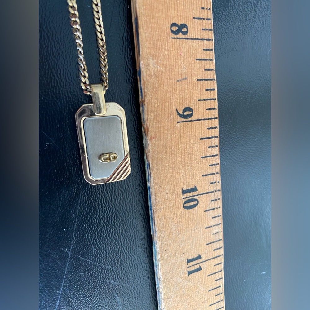 Christian Dior Gold and Silver Pendant Necklace - Picture 3 of 7